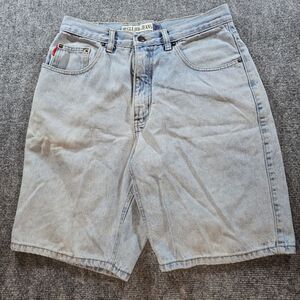 Vintage Bugle Boy Denim Shorts Mens 31 Light Wash Jorts Y2K Baggy Skater